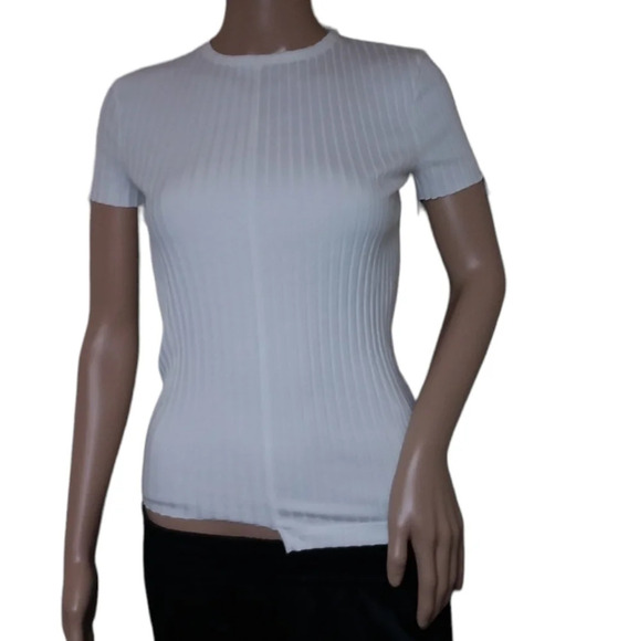 Helmut Lang LUXE PIMA SHORT-SLEEVE TOP - Picture 1 of 4